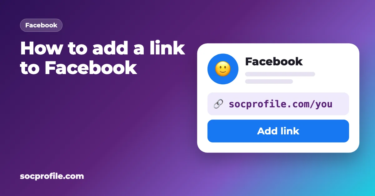 How to add link to Facebook