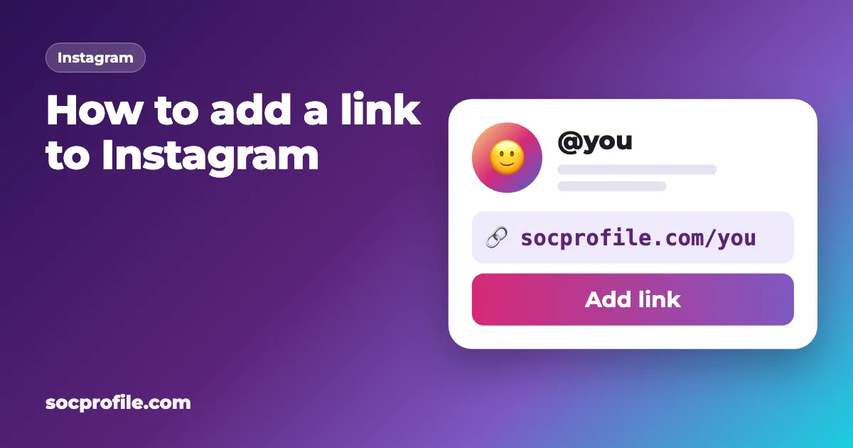 How to add link to Instagram